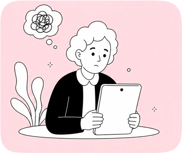 Femme tient une tablette classique